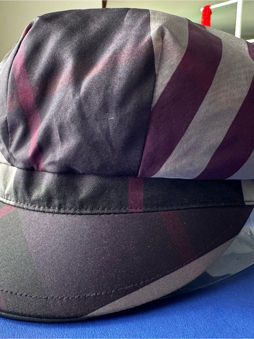Burberry Purple and Gray Striped  Unisex Cap